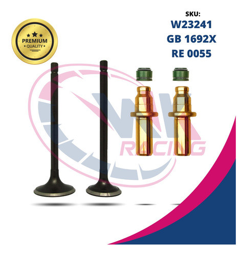 Valvulas + Guías Bronce Zanella Rx 150 / Rd 150 / Ce 150 X2 1