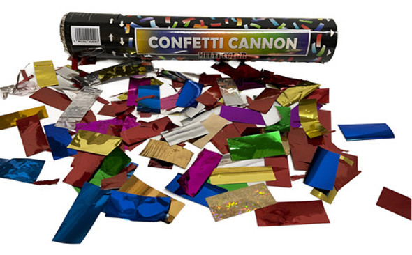 5 Unidades Lança Confete Metalizado Retangular Colorido 30cm 1