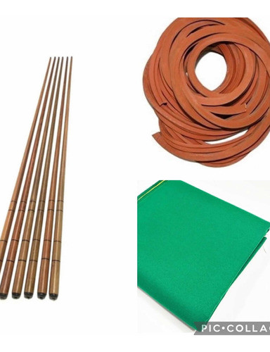 6 Metros Borracha -3 Tacos-2,00x2,25 Tecido Verde Sinuca 1