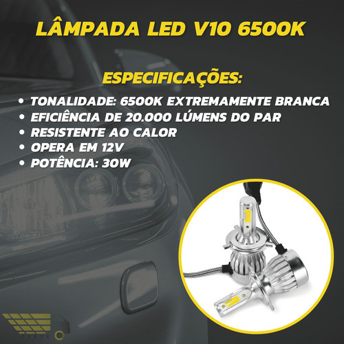Kit Completo Lâmpadas De Led 6500k Vw Parati Quadrada 1