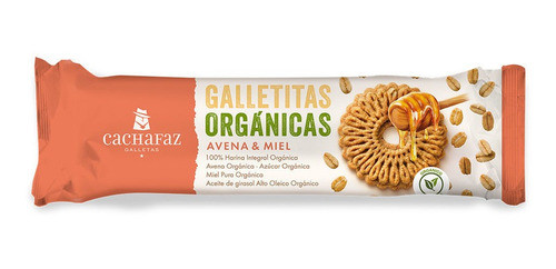 Galletitas Organicas De Avena Y Miel Cachafaz 170g 0