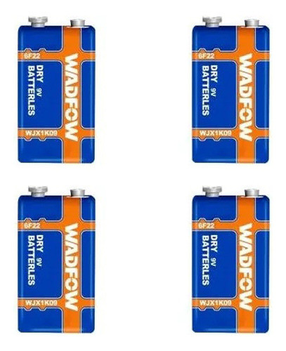 Pack 4 Pila Bateria 9 Volt Wadfow Wjx1k09 P G 0