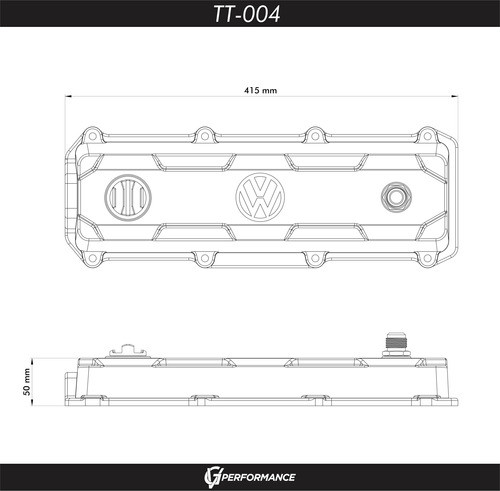 Tapa De Válvulas Audi Logo Vw - Gv Performance - 6c 1