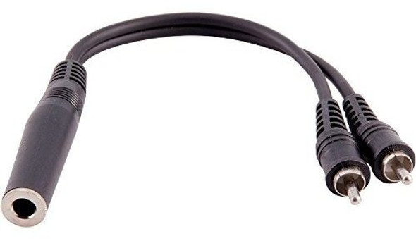 Seismic Audio Sa-y13 6  1/4  Ts Hembra A Dual Rca Macho Y-sp 0