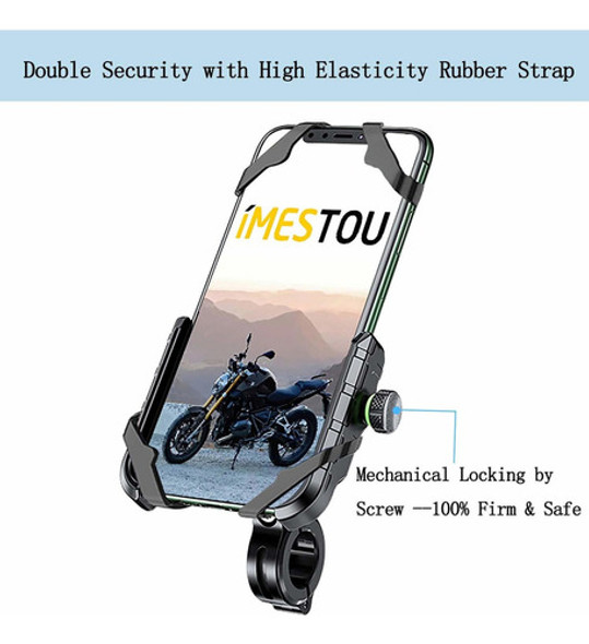Imestou Soporte De Aluminio Para Telfono De Motocicleta, Sop 1