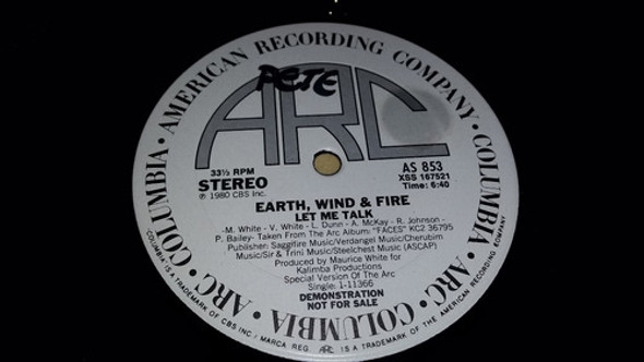 Earth Wind & Fire Let Me Talk Vinilo Maxi Promo Usa Temon 80 1