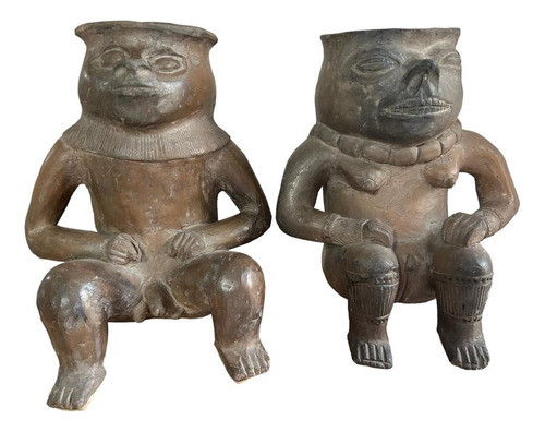 Figura Masculina Y Femenina  Arte Precolombino Ceramica 0
