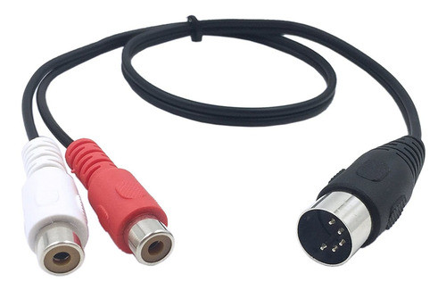 Cable De Audio Din De 5 Pines Macho A 2 Rca Hembra, 0.5 M 0