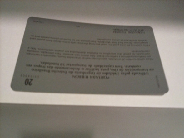 Cartão Telefônico - Portada Ribbon - Reverso Invertido 1 Cartão Telefônico - Portada Ribbon - Reverso Invertido 1