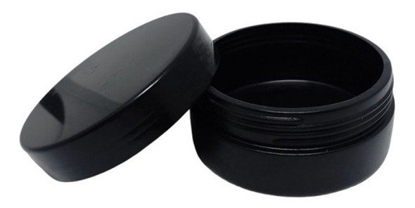 Potes Plásticos Pretos 100g  - Com 20 Pçs 1