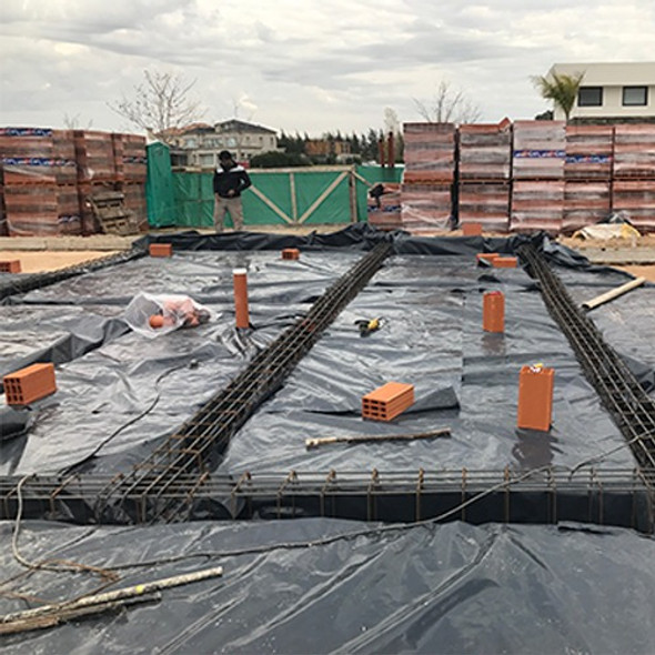 Rollo Nylon Polietileno Negro 6mts 200mic 50mts Obra Pisos 1