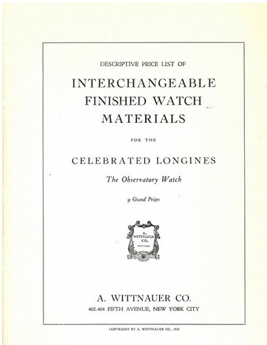 Antiguo Catalogo Relojes Longines Año 1929 Digitalizado 1