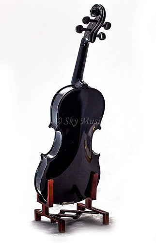 Sky 4 4 Full Size Solid Wood Black Violin With Case Brazil 1