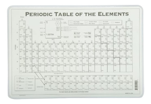Mantel De Mesa Periódica De Aprendizaje Indolora 0