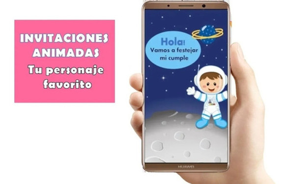 Invitación Animada Astronauta - Espacio / Video Invitación 0
