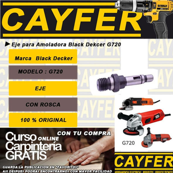 Eje Con Rosca Repuesto Amoladora Black Decker G720 1