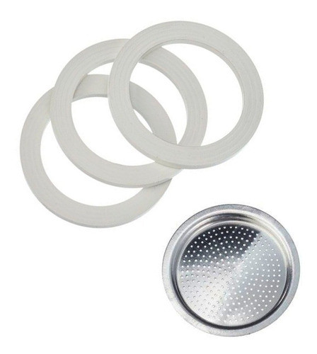 Repuesto Bialetti Cafetera Italiana  P/3 Tz *3 Gomas+filtro 0