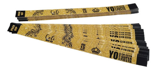 120 Pulseras Vip Fiestas Para Boda 15 Años Personalizadas 0