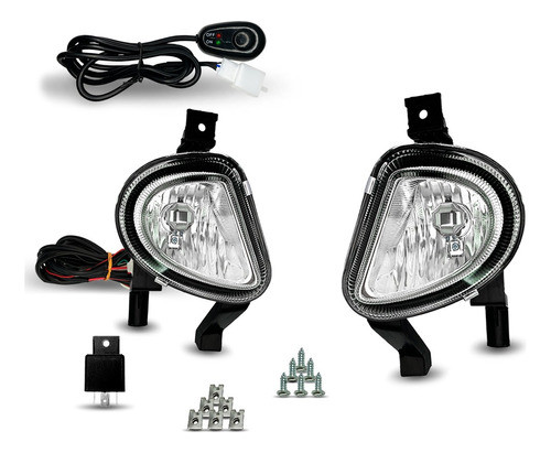 Kit Farol De Milha Corsa 2000 A 2010 Botão Modelo Colante 1