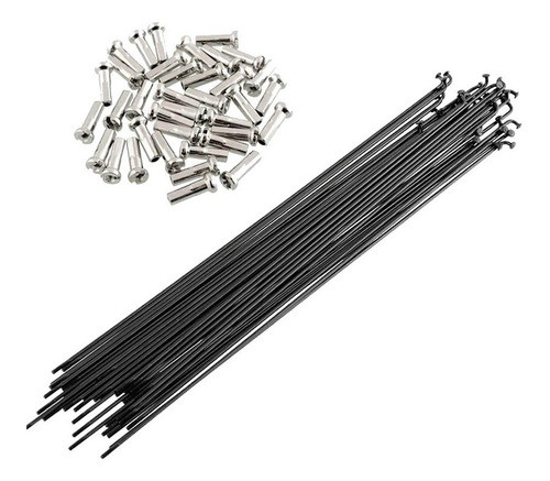 Rayos De Acero Color Negro 290mm X 2mm X 36 Unidades Timalo 0