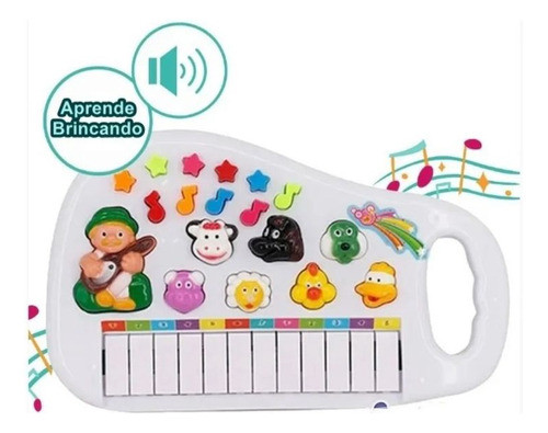 Piano Teclado Animal Infantil Sons Eletrônico 12 Teclas 1