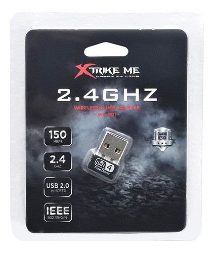 Tarjeta Receptor De Red Wifi Usb Xtrike Me Wl 001  Usb 2.0 0