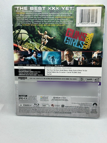 4k Ultra Hd + Blu-ray Xxx Return Of Xander Cage / Steelbook 1
