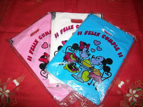 Bolsitas Para Cumpleaños Minnie Y Mickey X 30 Unidaes 0
