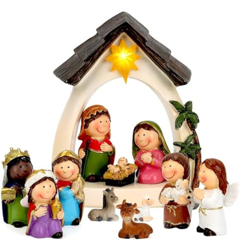 Qulable Belén Y Figuras  Juego De Pesebre Para 0