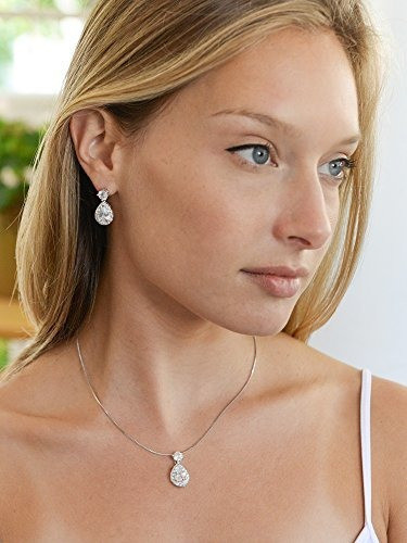 Set De Collar Y Pendientes De Lagrima En Forma De Pera Marie 1