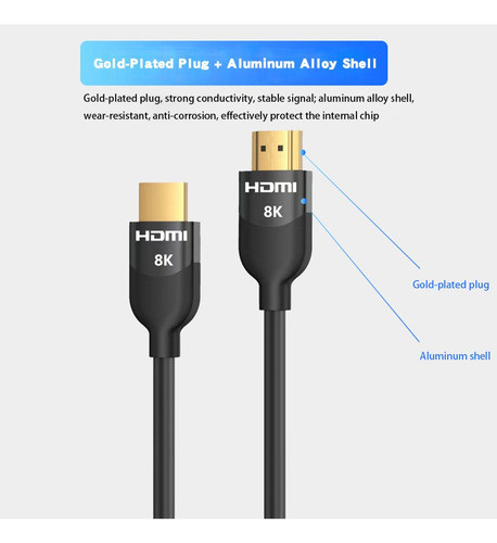 Cable Hdtv Ultra Hd 2.1 / 8k 60 Hz /4k 120 Hz De 5 Metros 1