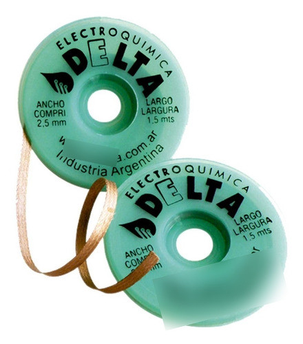 Malla Desoldante De Cobre Rollo 3,5mm X 1,5 Metros Delta X 5 0