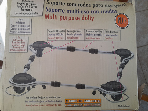 Carro Con Ruedas Metálico Para Mover Electrodomésticos 0