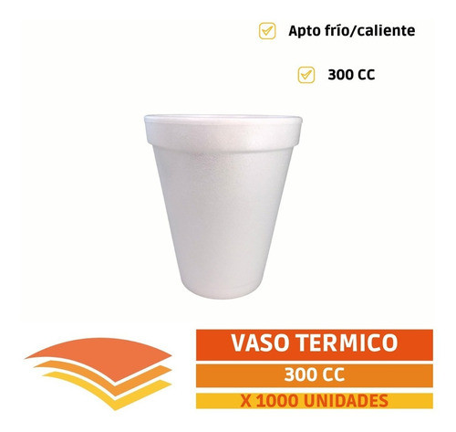 Vasos Termicos Descartable Para Cafe 300cc X 1000 Unidades 1