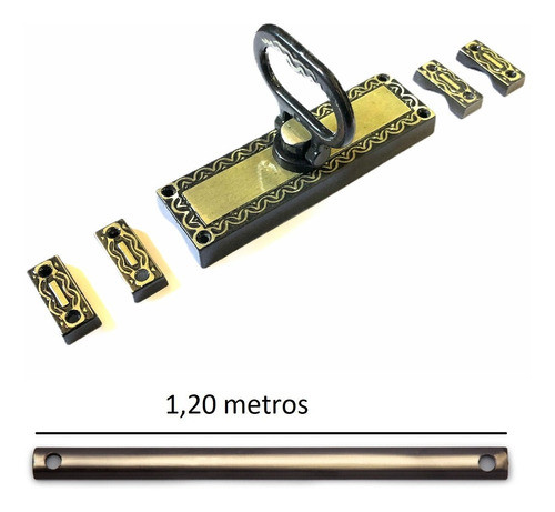 Kit 8 Cremonas + 16 Varas 120cm P/ Porta E Janela Veneziana 1