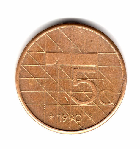 Moneda Holanda 5 Gulden 1990 Km#210 Reina Beatriz 0