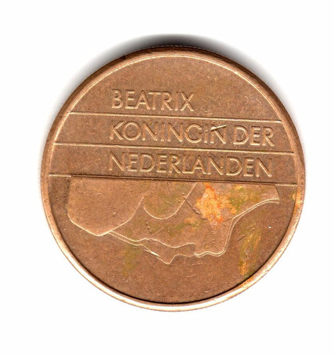 Moneda Holanda 5 Gulden 1990 Km#210 Reina Beatriz 1