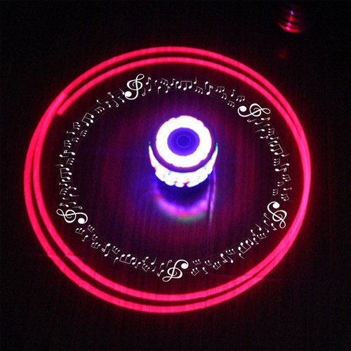 Pião Musical Luminoso Com Lançador Automático Cores 1