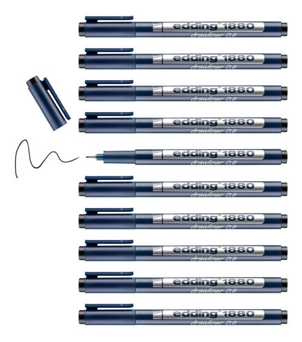 Marcador Drawliner Estilografos Edding 1880 0.6 Mm Caja X 10 0