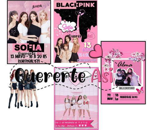 Kit Imprimible Personalizado Black Pink 1