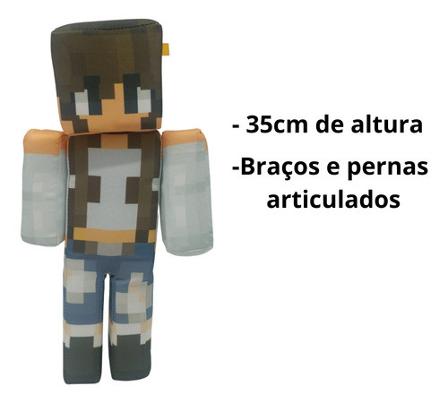Boneca Duda Berud Minecraft Streamers 35 Cm Jogo Lançamento 1