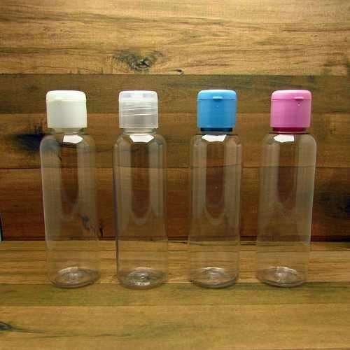50 Frascos Pet 60 Ml Cilíndrico Longo Tampa Flip Top. 1