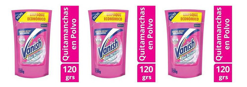 Pack X3u Quitamanchas En Polvo Super Potente Vanish 120g 0