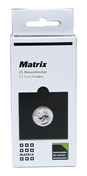 6 Cx Coins Holder Preto Autocolante Leuchtturm 20mm 0