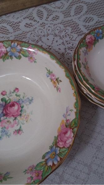 Juego Postre Bowls  5 Compoteras Loza Inglesa Antigua 1