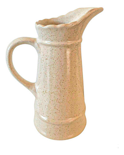 Jarra De Cerámica Roma Jaspeada Manteca 500cc 0