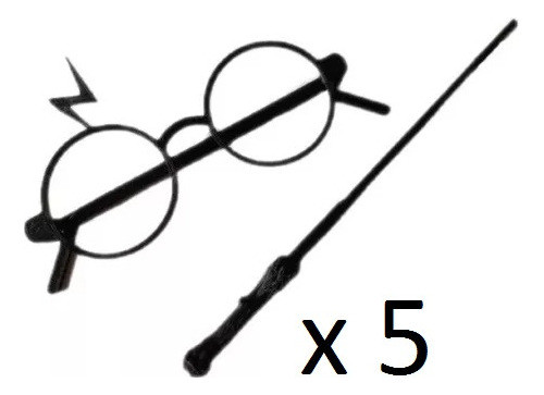 Anteojos Harry Potter Con Rayo Plegable Y Varita X5 - Envíos 1