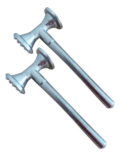 Kit 02 Martelos P/ Carne Pesado Em Alumínio P/ Amaciar Bife 0