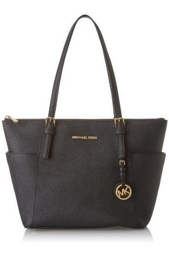 Cartera Original Michael Kors Grande Modelo Jet Set - Negro 0