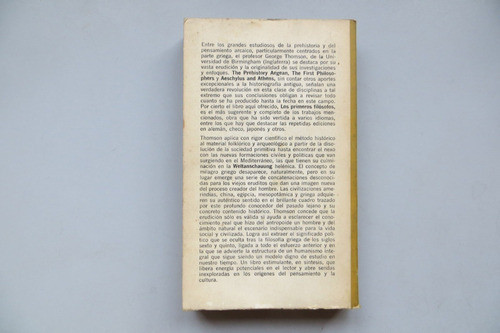 Los Primeros Filósofos George Thomson Ed Siglo Veinte 1977 1